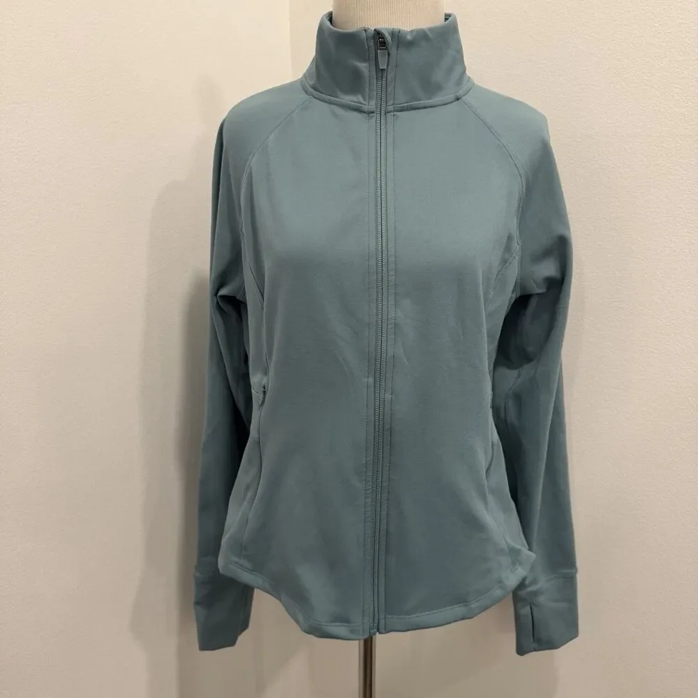 Jockey‎ Women's Tulip Hem Yoga Jacket, Arctic, Size M